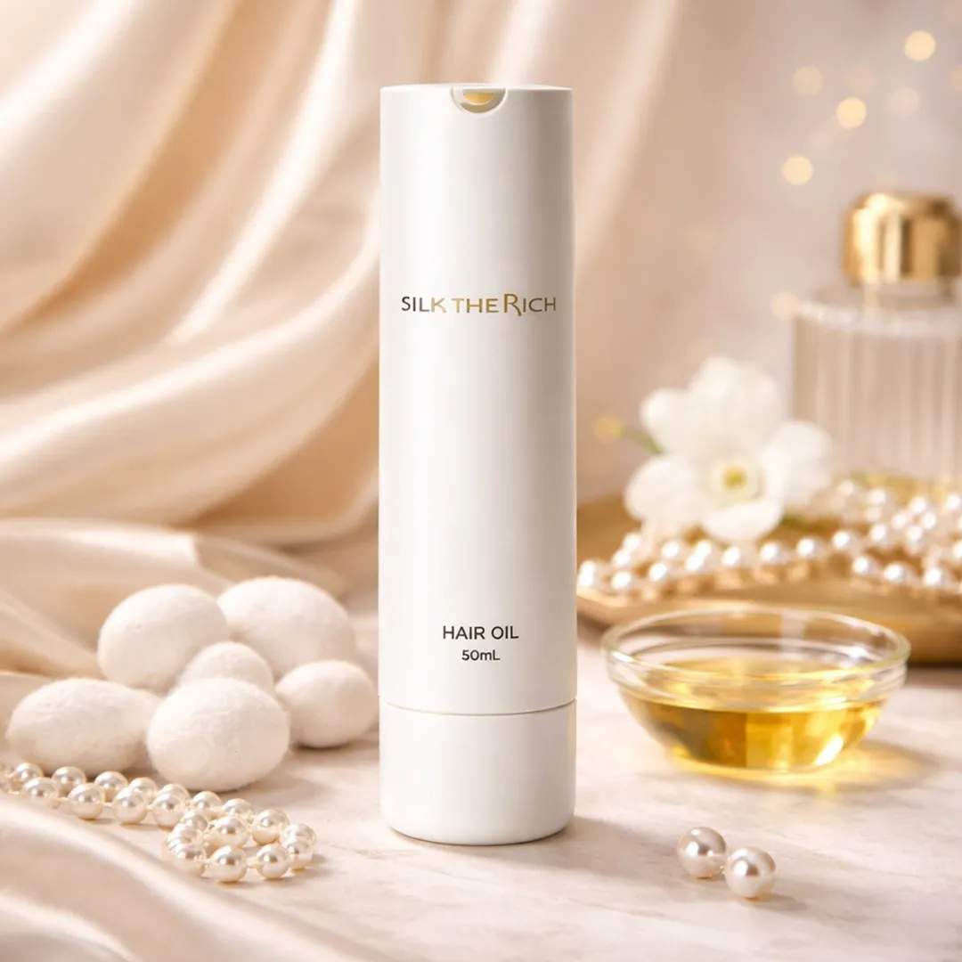 Silk The Rich white Hair Oil GPF Strengthening Frizz Control