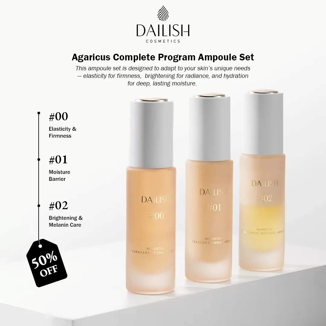 Dailish Ampoule Set -3 piece set for glowing skin