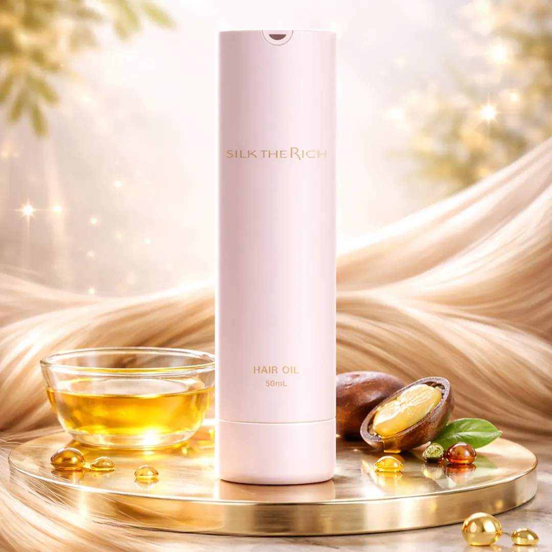 SILK THE RICH pink Hair Oil URB Deep Nourishing Oil Shiny Hair