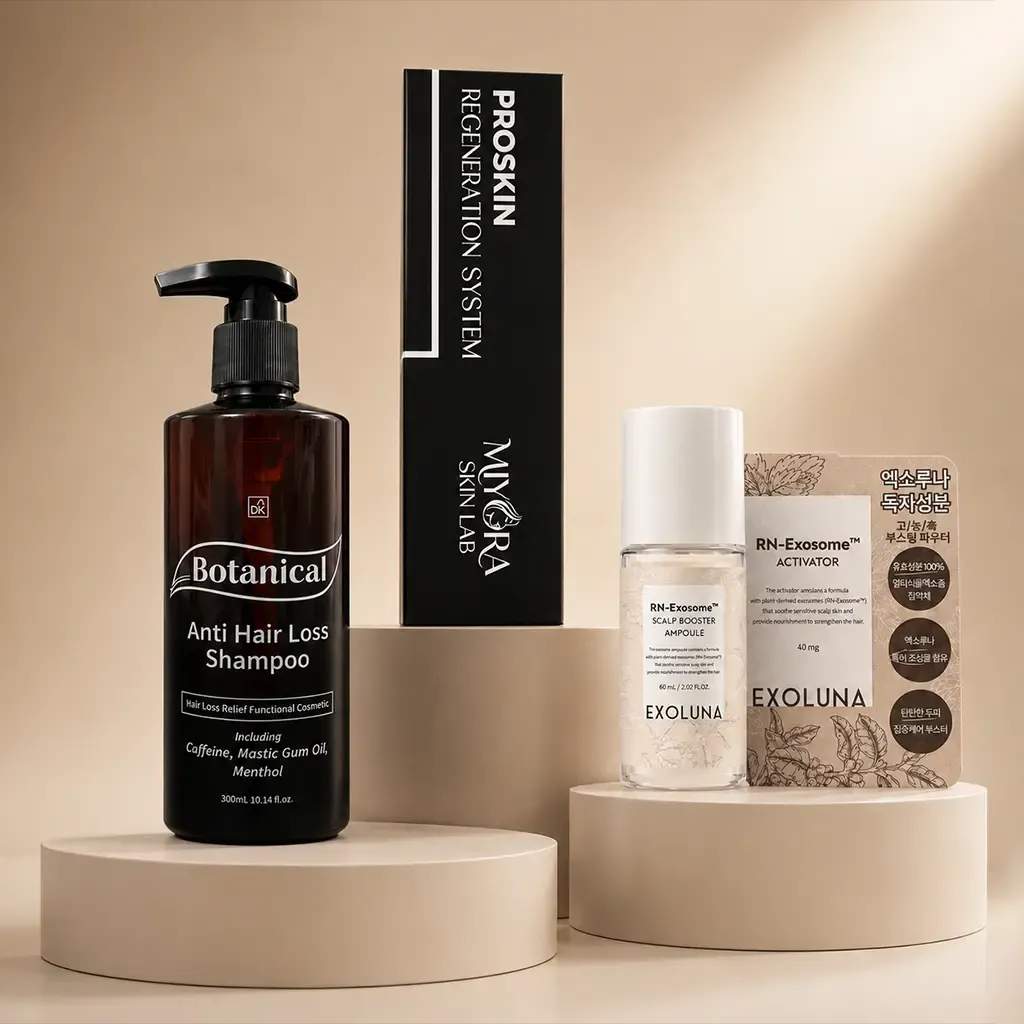 Botanical Scalp Care Set  Shampoo, Booster, Massager package photo