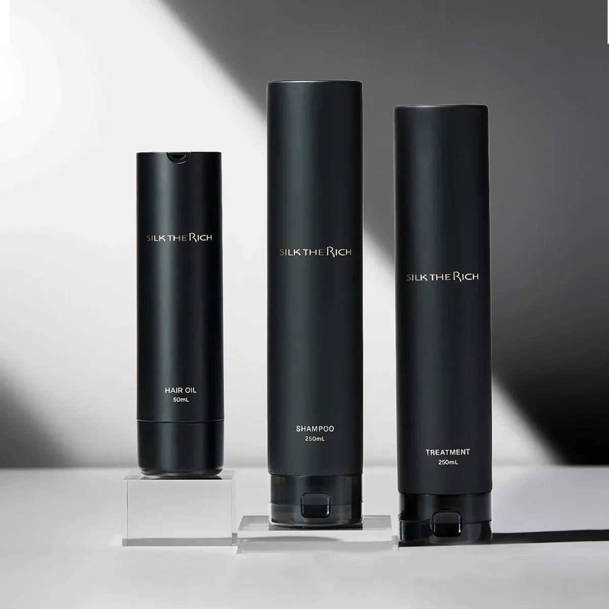 SILK THE RICH Black Set Scalp Purifying Volume Boost Hair 