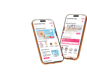 Konjac mobile app on two phones